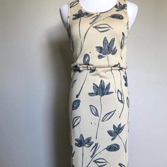Vintage linen blend cottagecore midi dress - Picture 2 of 7